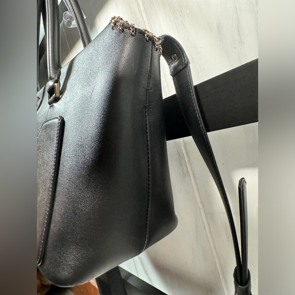 Valentino Demilune Whipstitch Black Leather Bag, Functional Size, Barely Worn - Picture 6 of 8